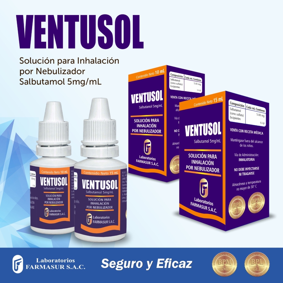 Ventusol Solución para Inhalacion por Nebulizador